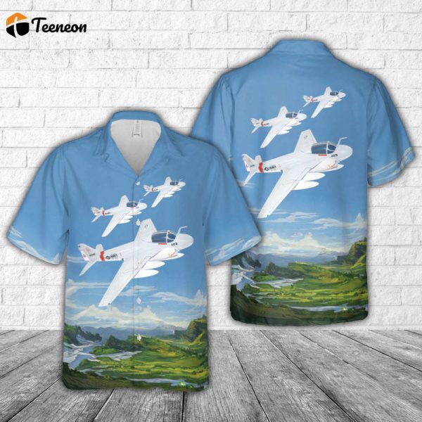 US Navy Attack Squadron VA-304 Firebirds KA-6D Hawaiian Shirt Gift for Dad Father Days