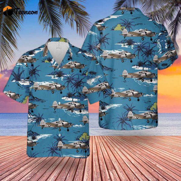 US Navy Cessna AT-17 Bobcat Hawaiian Shirt Gift for Dad Father Days