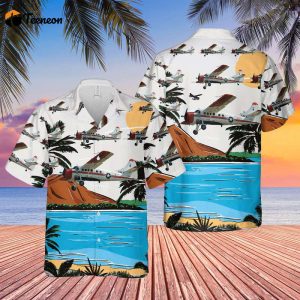 US Navy De Havilland Canada NU-1B Otter Hawaiian Shirt Gift for Dad Father Days