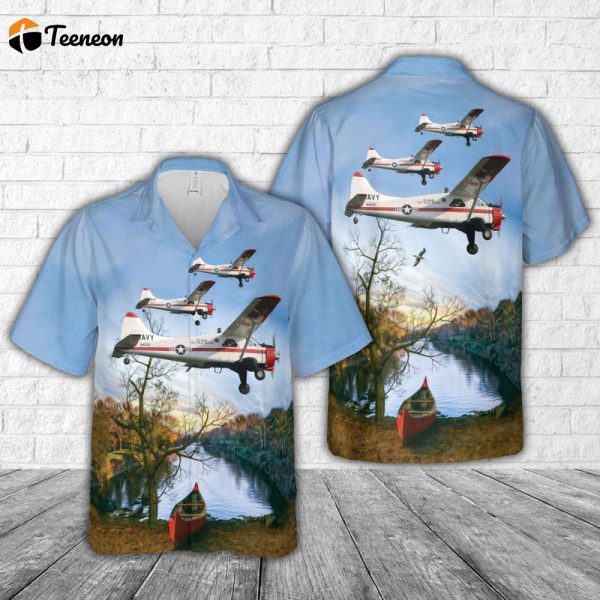 US Navy De Havilland Canada U-6A Beaver (DHC-2) Hawaiian Shirt Gift for Dad Father Days