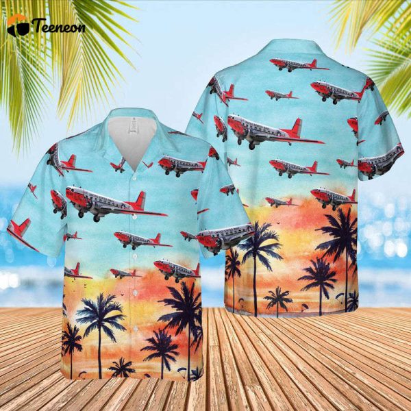 US Navy Douglas C-117D Hawaiian Shirt Gift for Dad Father Days