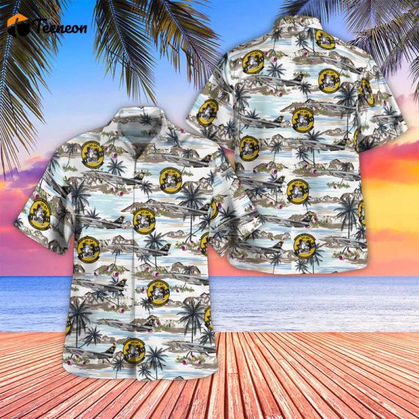 US Navy F-14A Tomcat Of VF-84 Jolly Rogers Hawaiian Shirt Gift for Dad Father Days