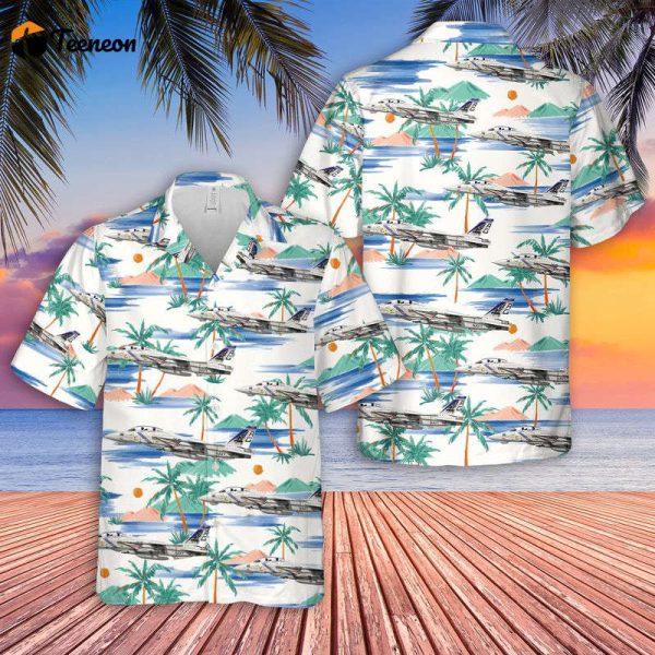 US Navy F-14B Tomcat Of VFA-143 “Pukin Dogs” Hawaiian Shirt Gift for Dad Father Days