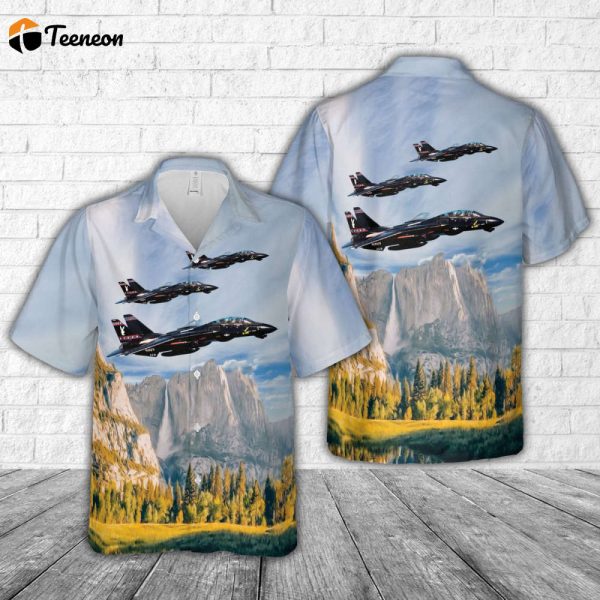 US Navy F-14D Tomcat VX-9 The Vampires Hawaiian Shirt Gift for Dad Father Days