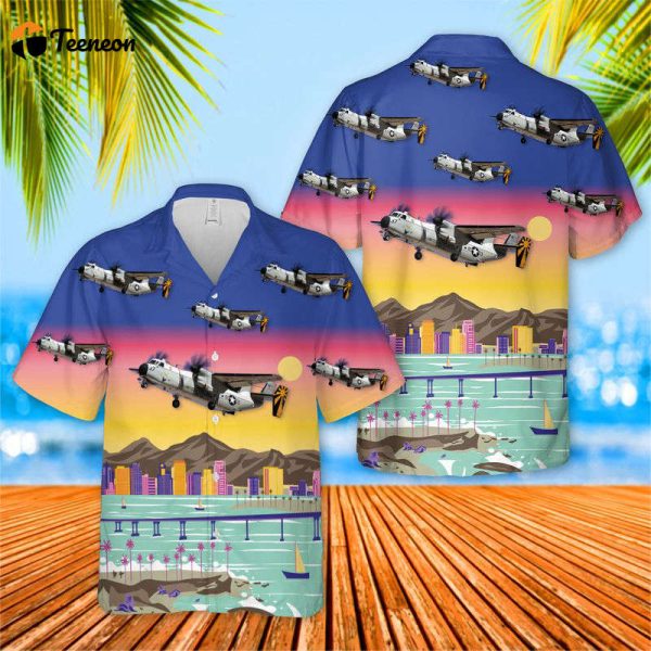 US Navy Grumman C-2A Greyhound Of VRC-30 Providers Hawaiian Shirt Gift for Dad Father Days