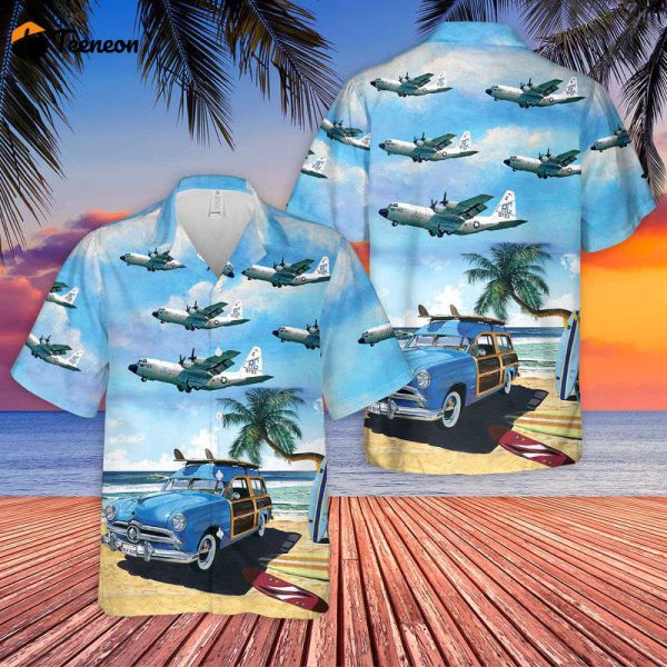 US Navy Lockheed C-130F Hercules Of VRC-50 Hawaiian Shirt Gift for Dad Father Days