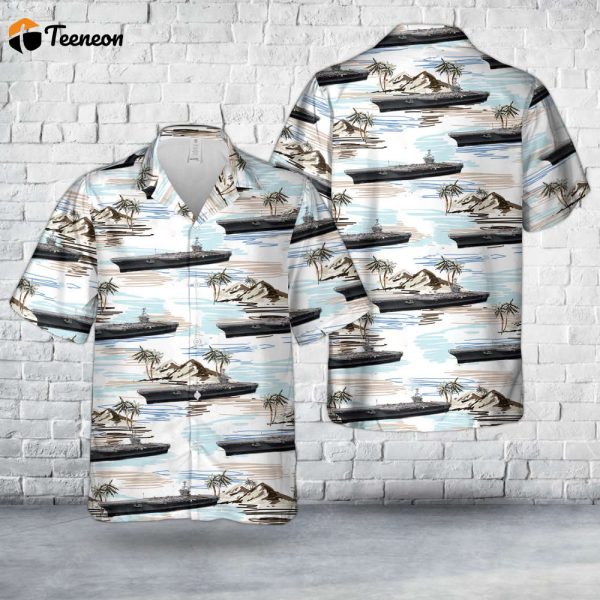 US Navy Nimitz-class aircraft carrier Hawaiian Shirt Gift for Dad Father Days