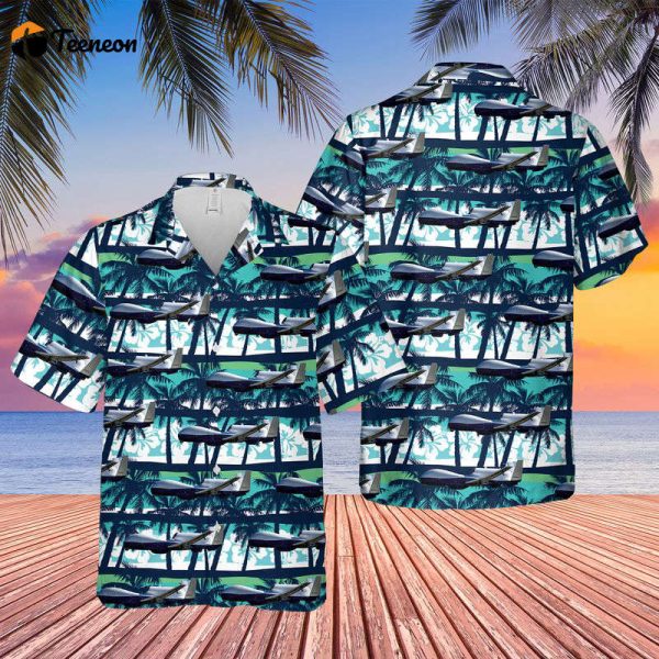 US Navy Northrop Grumman MQ-4C Triton Hawaiian Shirt Gift for Dad Father Days