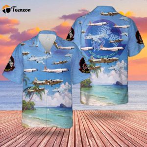 US Navy P-3 Orion Of Patrol Squadron 46 VP-46 “Grey Knights” Hawaiian Shirt Gift for Dad Father Days