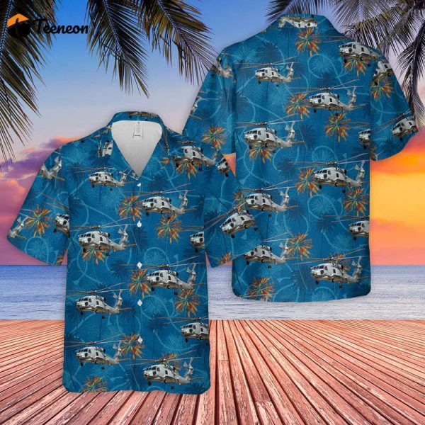 US Navy Sikorsky MH-60R Seahawk Hawaiian Shirt Gift for Dad Father Days