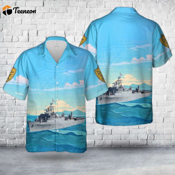 US Navy USS Anchorage (LSD-36) Hawaiian Shirt Gift for Dad Father Days