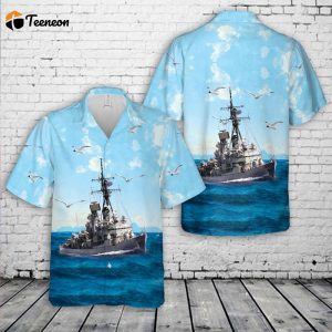 US Navy USS Barney (DDG-6) Hawaiian Shirt Gift for Dad Father Days