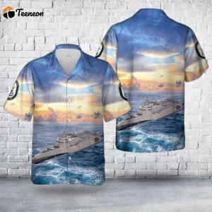 US Navy USS Cincinnati (LCS-20) Independence-class littoral combat ship Hawaiian Shirt Gift for Dad Father Days