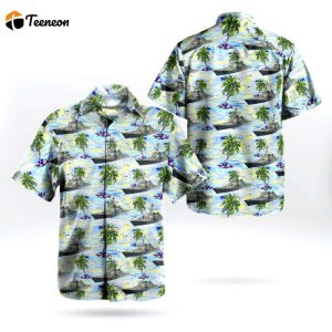 US Navy USS Cole DDG-67 Destroyer Hawaiian Shirt Gift for Dad Father Days