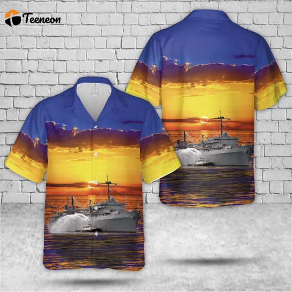 US Navy USS Emory S. Land (AS-39) Hawaiian Shirt Gift for Dad Father Days