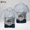 US Navy USS Enterprise (CVN-65) And C-2A Greyhound Of VRC-50 Hawaiian Shirt Gift for Dad Father Days