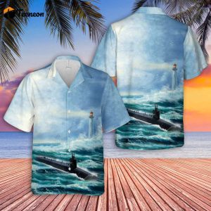 US Navy USS Florida (SSGN-728) Hawaiian Shirt Gift for Dad Father Days