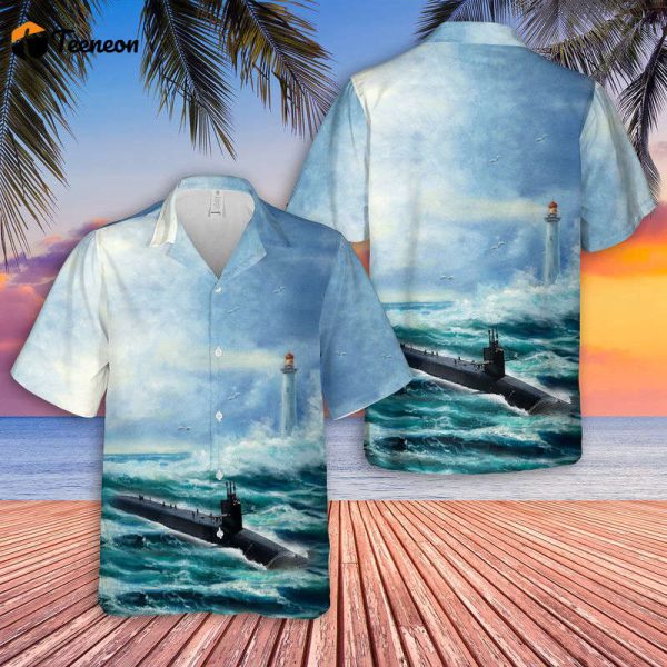 US Navy USS Florida (SSGN-728) Hawaiian Shirt Gift for Dad Father Days