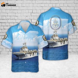 US Navy USS Wasp (LHD-1) Hawaiian Shirt Gift for Dad Father Days