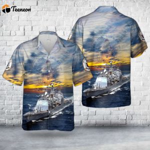 US Navy USS Yorktown (DDG-48/CG-48) Ticonderoga-class guided missile cruiser Hawaiian Shirt Gift for Dad Father Days