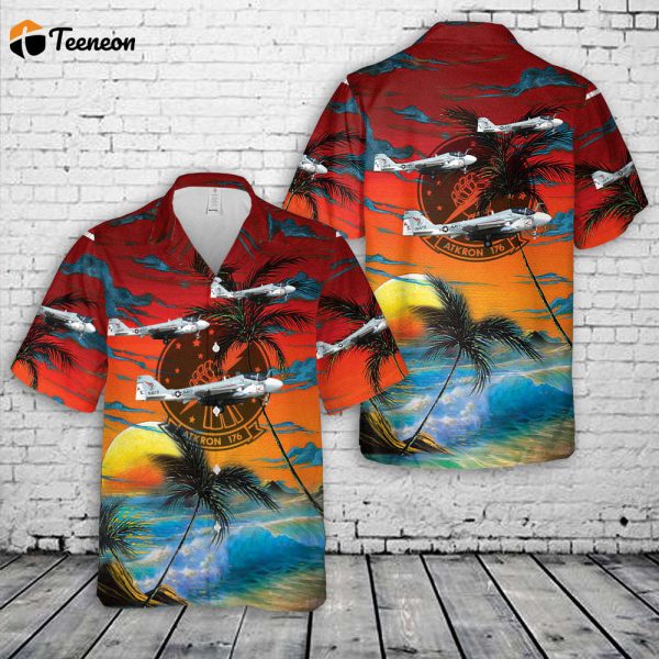 US Navy VA-176 Thunderbolts A-6E Intruder Hawaiian Shirt Gift for Dad Father Days