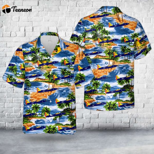 US Navy VX-2 Grumman F7F-2N Tigercat Hawaiian Shirt Gift for Dad Father Days