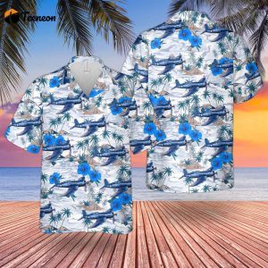 US Navy Vought F4U-1 Corsair “Birdcage” Hawaiian Shirt Gift for Dad Father Days