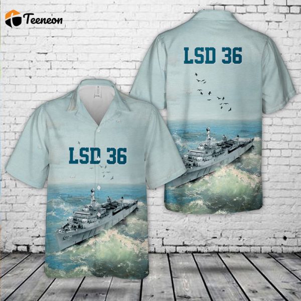 USS Anchorage (LSD 36) U.S Navy Ship Reunions Hawaiian Shirt Gift for Dad Father Days