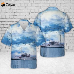 USS Current (AR-S22) U.S Navy Ship Reunions Hawaiian Shirt Gift for Dad Father Days