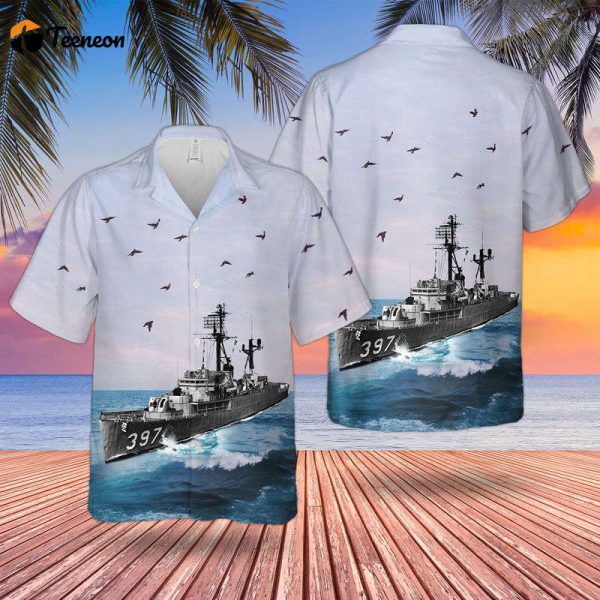 USS Wilhoite (DE/DER 397) U.S Navy Ship Reunions Hawaiian Shirt Gift for Dad Father Days