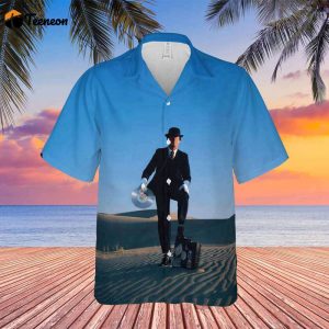 Wish You Were Here Desert Man in Bowler Hawaiian Pink Floyd Shirt Gift For Men Women