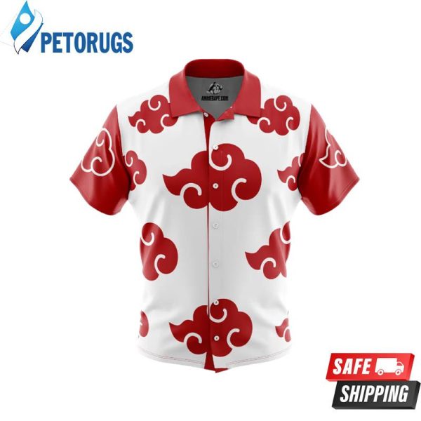 Akatsuki White Naruto Button Up Hawaiian Shirt