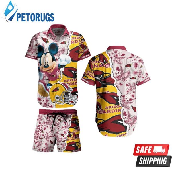 Arizona Cardinals NFL Mickey Mouse Gear Collection Hawaiian Shirt