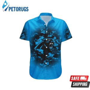 Carolina Panthers NFL Camouflage Vintage Hawaiian Shirt