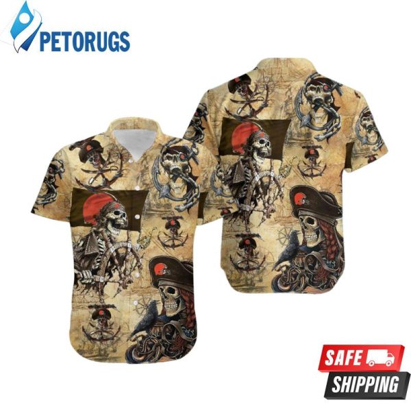 Cleveland Browns Pirates Fans Pirates Skull Hawaiian Shirt