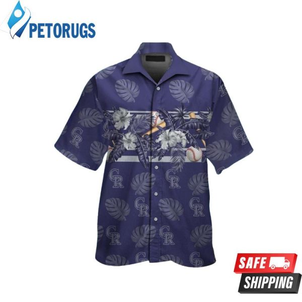 Colorado Rockies Short Sleeve Button Up Hawaiian Shirt