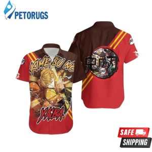 Demon slayer Zenitsu Agatsuma thunder breathing red kimetsu no yaiba Hawaiian Shirt