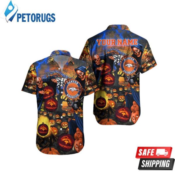 Denver Broncos NFL Skull Hot Trending Hawaiian Shirt