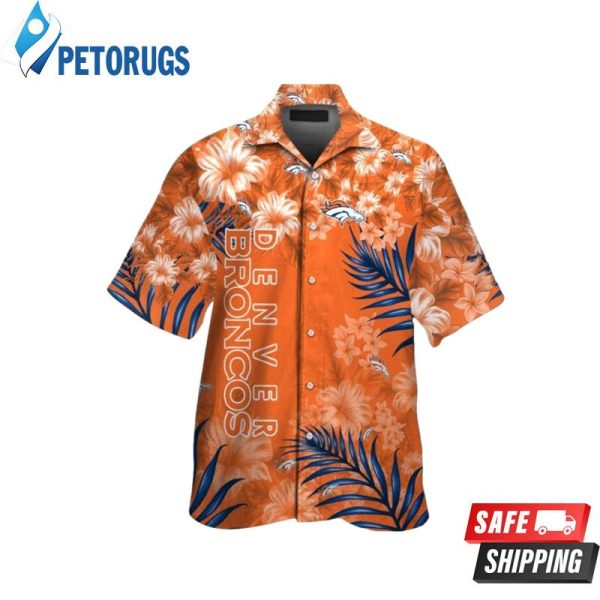 Denver Broncos Short Sleeve Button Up Hawaiian Shirt