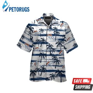 Denver Broncos Short Sleeve Button Up Tropical Hawaiian Shirt