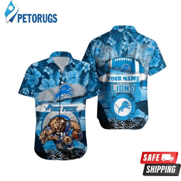 Detroit Lions NFL Custom Name Summer Gift Hawaiian Shirt