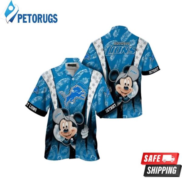 Detroit Lions NFL Mickey Mouse Hawaiian Shirt