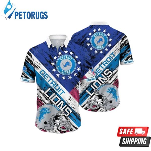 Detroit Lions NFL Rugby Helmet Hawaiian Shirt