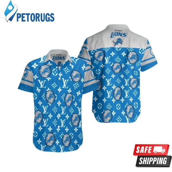 Detroit Lions Symbol Louis Vuitton Hawaiian Shirt