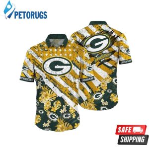 Green Bay Packers NFL Tropical Flower Hawaiian Shirt