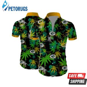 Green bay packers cannabis Summer Short Sleeve Hawaiian Shirt