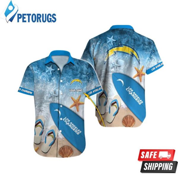 Los Angeles Chargers Custom Name Hawaiian Shirt