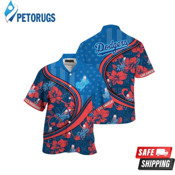 Los Angeles Dodgers MLB Us Flag Hawaiian Shirt