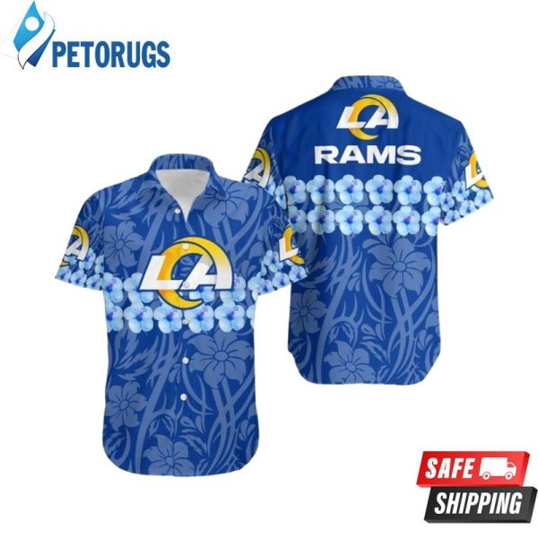 Los Angeles Rams Flower And Logo Shorts Summer Collec Hawaiian Shirt