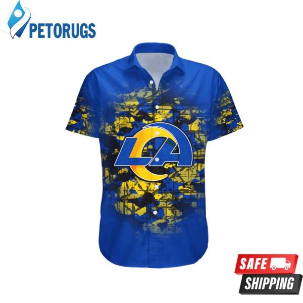 Los Angeles Rams NFL Camouflage Vintage Hawaiian Shirt